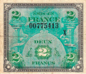 2 francs Drapeau type 1944