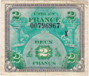 2 francs Drapeau type 1944