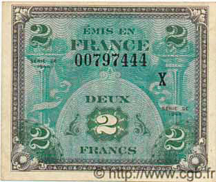 2 francs Drapeau type 1944