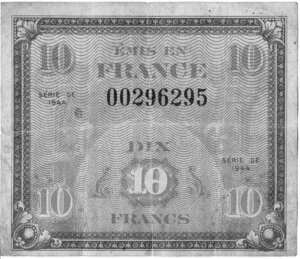 10 francs Drapeau type 1944