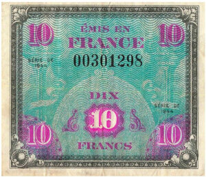 10 francs Drapeau type 1944