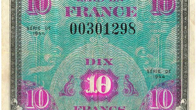 10 francs Drapeau type 1944