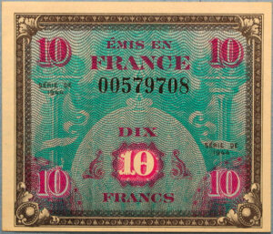 10 francs Drapeau type 1944