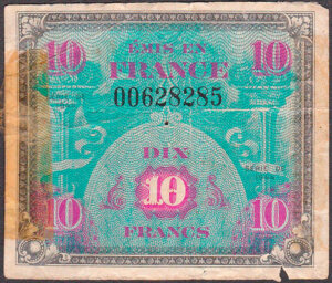 10 francs Drapeau type 1944