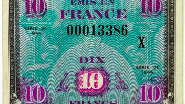 10 francs Drapeau type 1944