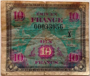 10 francs Drapeau type 1944