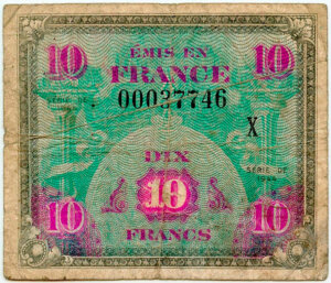 10 francs Drapeau type 1944