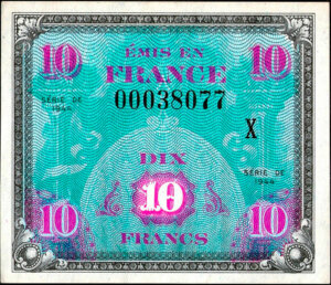 10 francs Drapeau type 1944