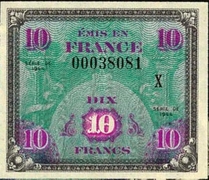 10 francs Drapeau type 1944