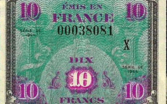 10 francs Drapeau type 1944