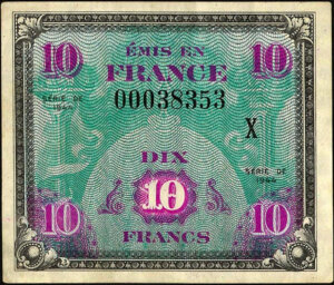 10 francs Drapeau type 1944