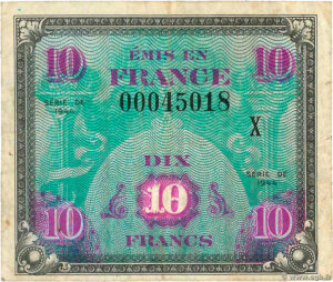 10 francs Drapeau type 1944