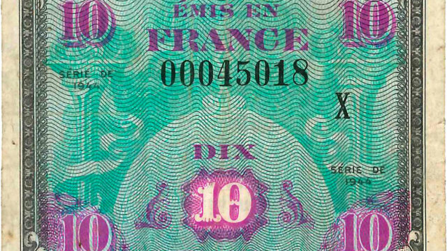 10 francs Drapeau type 1944