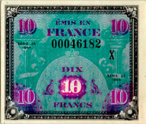 10 francs Drapeau type 1944