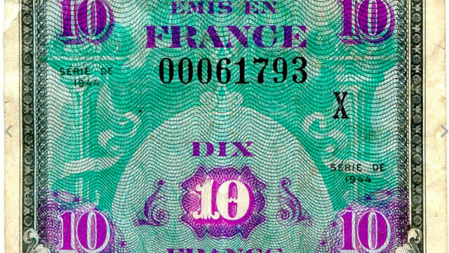 10 francs Drapeau type 1944