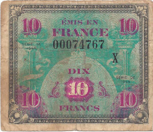 10 francs Drapeau type 1944