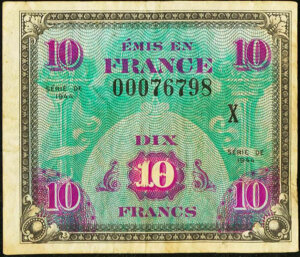 10 francs Drapeau type 1944