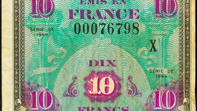 10 francs Drapeau type 1944