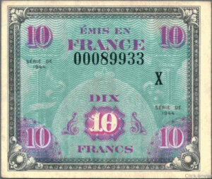 10 francs Drapeau type 1944