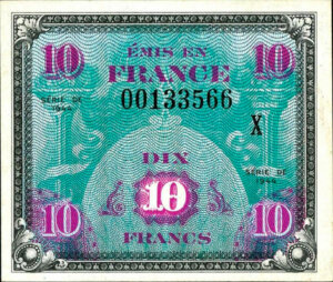 10 francs Drapeau type 1944