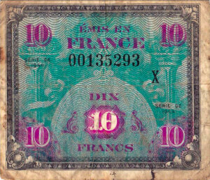 10 francs Drapeau type 1944