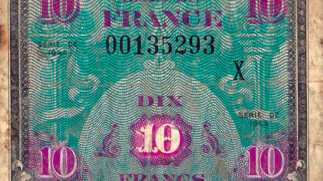 10 francs Drapeau type 1944