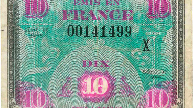 10 francs Drapeau type 1944