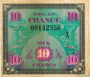 10 francs Drapeau type 1944