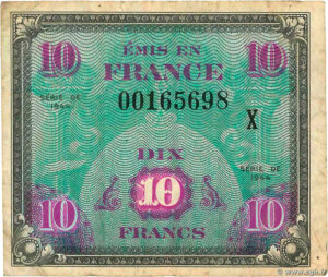 10 francs Drapeau type 1944