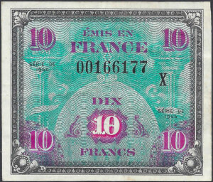 10 francs Drapeau type 1944