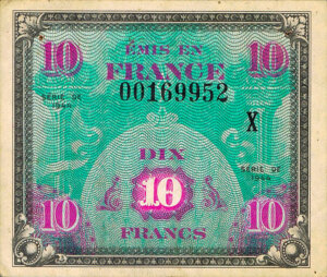 10 francs Drapeau type 1944