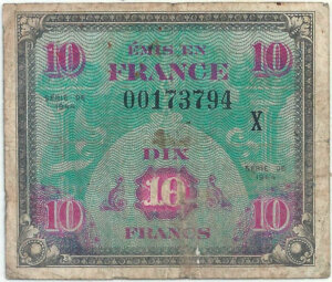 10 francs Drapeau type 1944