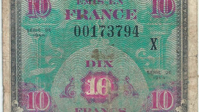 10 francs Drapeau type 1944