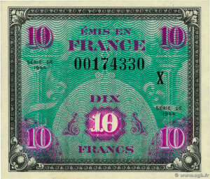 10 francs Drapeau type 1944