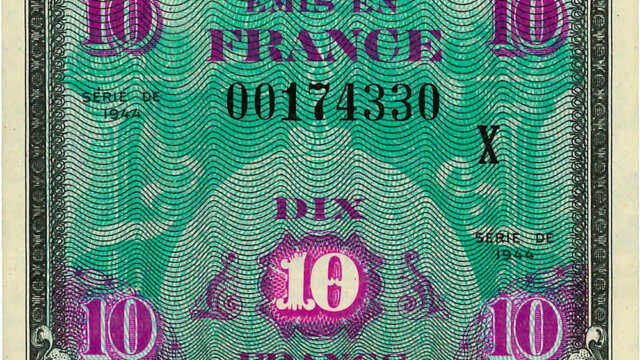 10 francs Drapeau type 1944