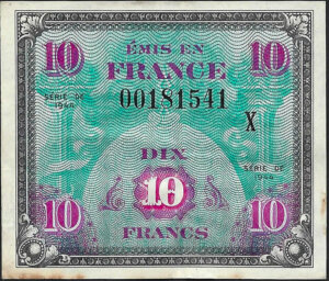 10 francs Drapeau type 1944