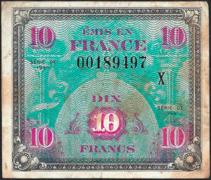 10 francs Drapeau type 1944