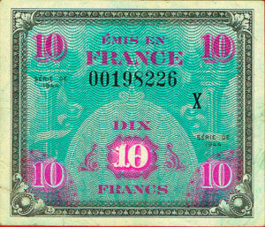 10 francs Drapeau type 1944