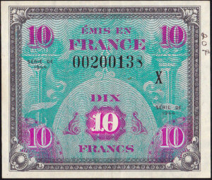 10 francs Drapeau type 1944