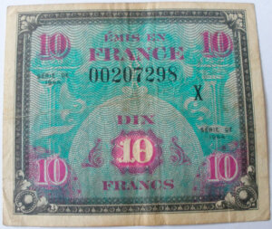 10 francs Drapeau type 1944