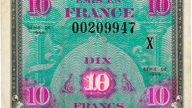 10 francs Drapeau type 1944