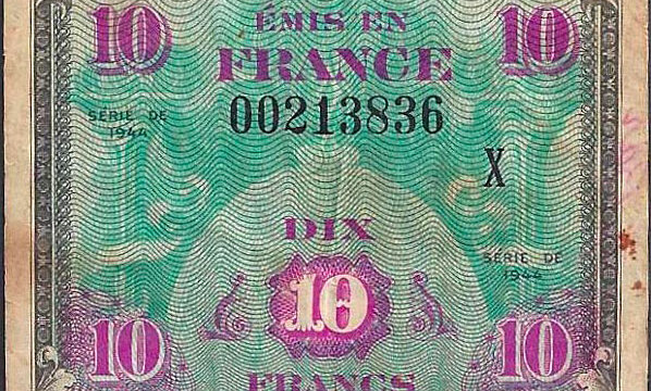 10 francs Drapeau type 1944