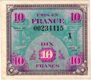 10 francs Drapeau type 1944