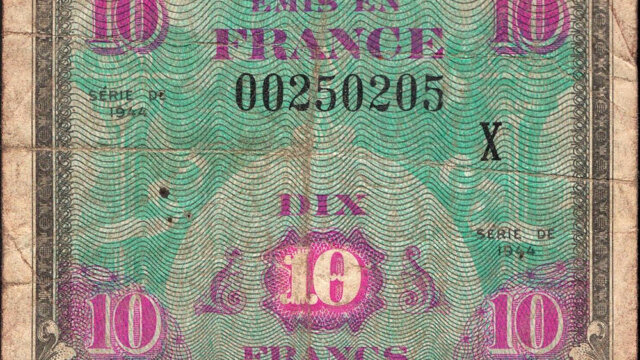 10 francs Drapeau type 1944