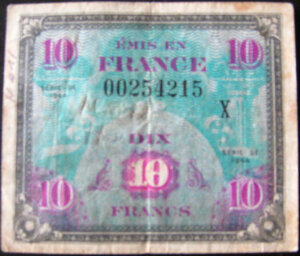 10 francs Drapeau type 1944