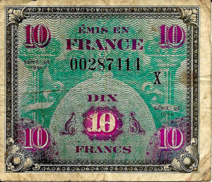 10 francs Drapeau type 1944