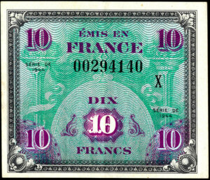 10 francs Drapeau type 1944