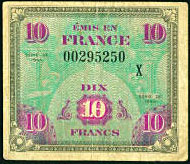 10 francs Drapeau type 1944