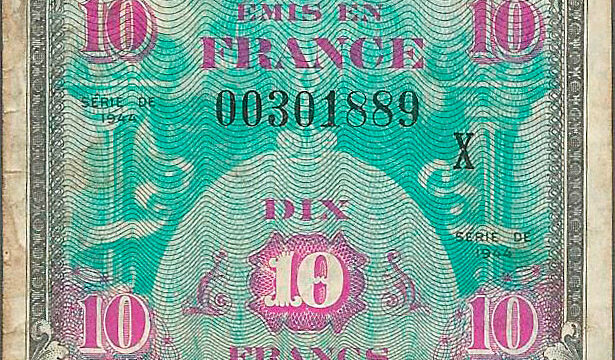 10 francs Drapeau type 1944