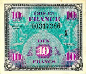 10 francs Drapeau type 1944